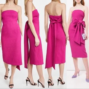 Rebecca Vallance Andie Tie Midi Strapless dress